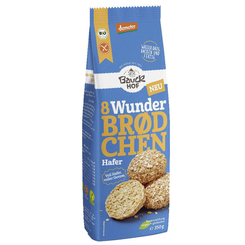 Bauck Mühle Wunderbrödchen Hafer 350g Demeter - glutenfrei