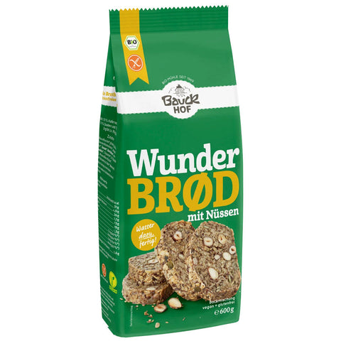 Bauck Mühle Wunderbröd mit Nüssen 600g Bio - glutenfrei