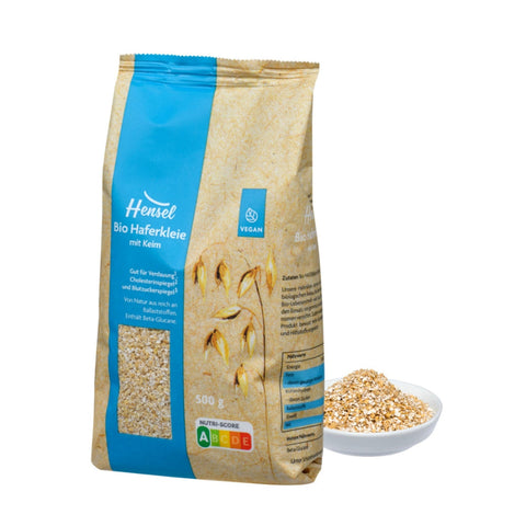 Bio Haferkleie mit Keim pur 500g MHD 24.06.2026