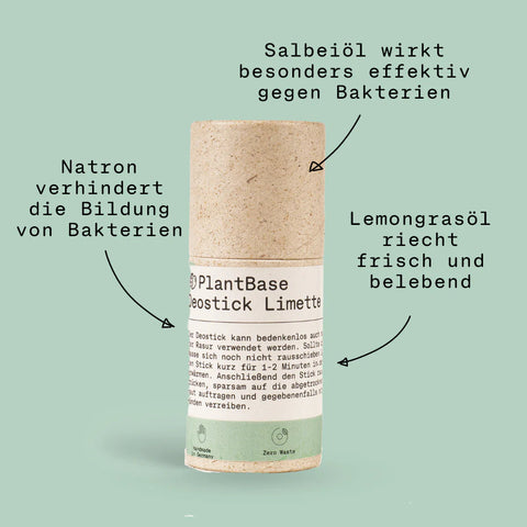 PlantBase Deostick Limette Bio 50g