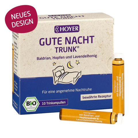 Hoyer Gute Nacht Trunk Baldrian, Hopfen & Lavendelblüten Honig Bio 10x10ml