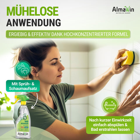AlmaWin Badreiniger frische Minze mit Sprayer 500ml Bio