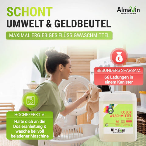 Almawin Waschmittel Color Flüssig 5l Bio