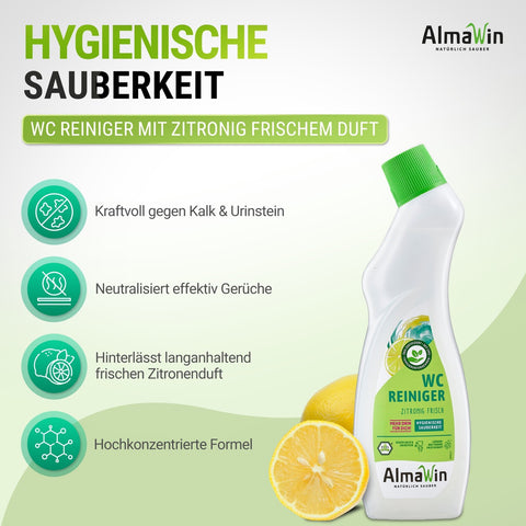 AlmaWin WC Reiniger zitronig frisch 750 ml Bio