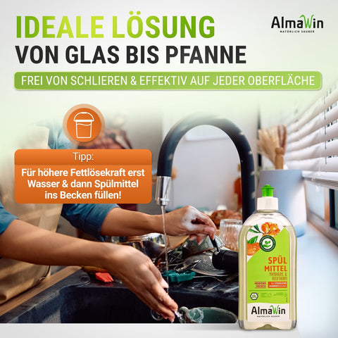 AlmaWin Spülmittel Sanddorn Mandarine 5 Liter