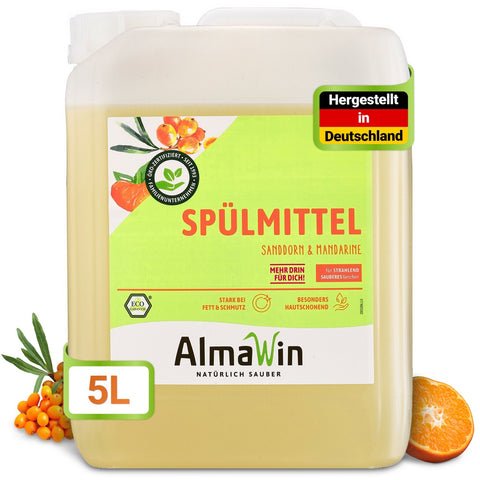 AlmaWin Spülmittel Sanddorn Mandarine 5 Liter