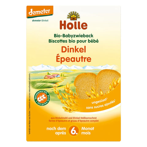 Holle Bio Baby Dinkel Zwieback, ungesüßt 200g (ab dem 6.Monat)