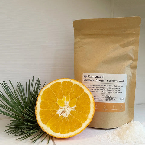 PlantBase Badesalz Orange/Kiefernadel Bio, 160g