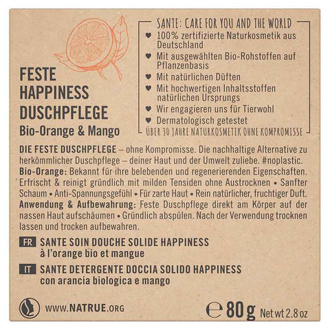 Sante Naturkosmetik Feste Happiness Duschpflege Bio 80g