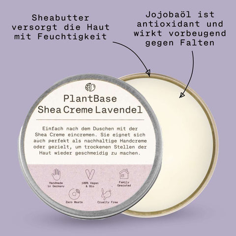 PlantBase Shea Creme Lavendel Bio 50ml