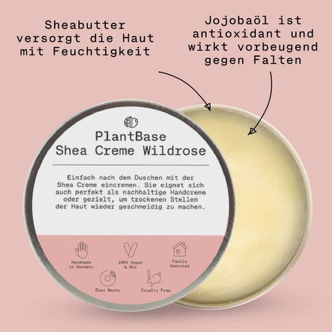 PlantBase Shea Creme Wildrose 50ml