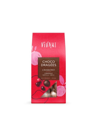 Vivani Choco Dragées Cranberry 75g Bio