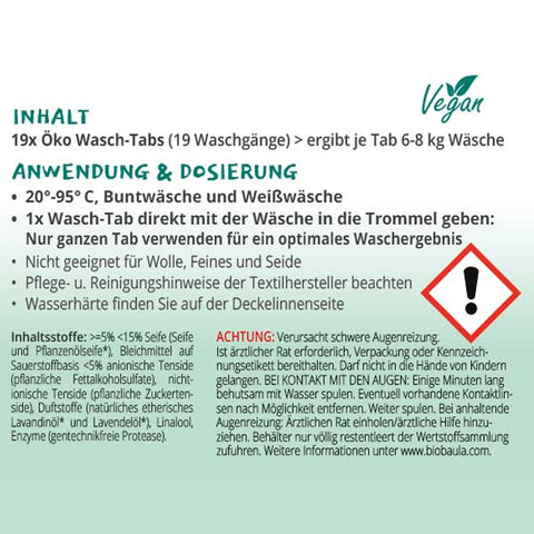 Z_BioBaula ÖKO WASCHMITTEL TABS bunt 19 TABS