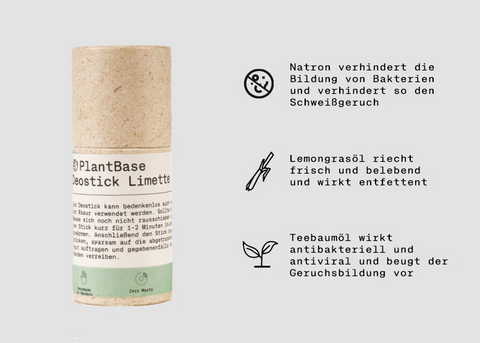 PlantBase Deostick Limette Bio 50g