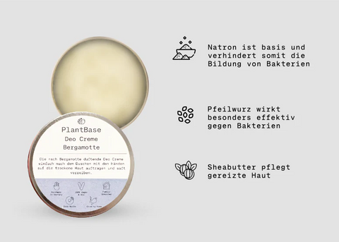 PlantBase Deo Creme Bergamotte Bio 50ml
