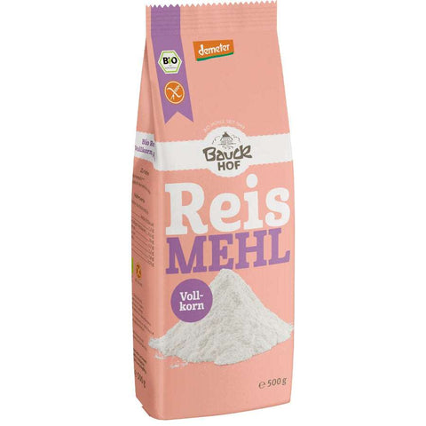Bauck Mühle Reismehl Vollkorn 500g Demeter - glutenfrei