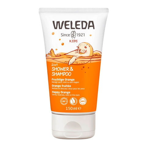 WELEDA Kids 2in1 Shower & Shampoo Fruchtige Orange Bio 150ml