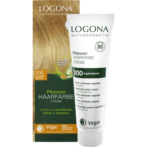 Logona Pflanzen- Haarfarbe Creme 200 Kupferblond 150ml