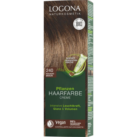 Logona Pflanzen - Haarfarbe Creme 240 Nougatbraun Bio 150ml