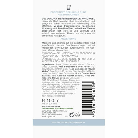 Logona Tiefenreinigendes Waschgel Bio 100ml