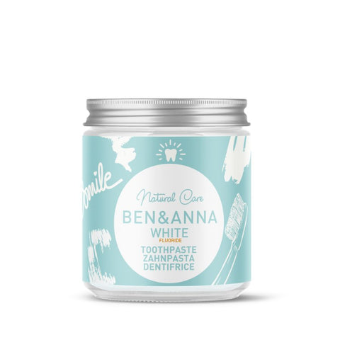 Ben & Anna Natural Care Zahnpasta im Glas White with Fluoride 100ml