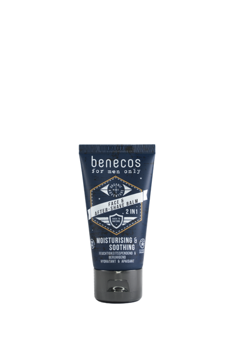 benecos Face & After-Shave Balm 2in1 Moisturising & Soothing MEN ONLY Bio, 50ml