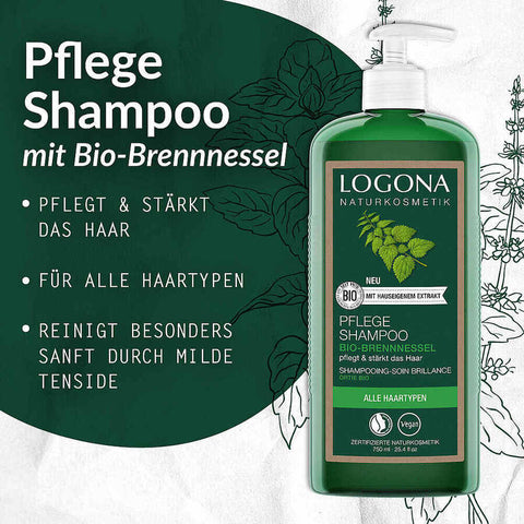 Logona Pflege Shampoo Bio-Brennnessel, 250ml