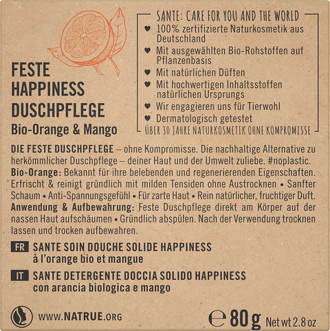 Sante Naturkosmetik Feste Happiness Duschpflege Bio 80g