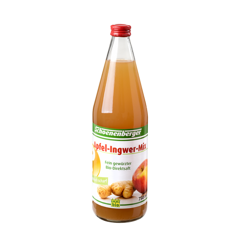 Schoenenberger Apfel-Ingwer-Mix, Direktsaft (Bio) 750ml