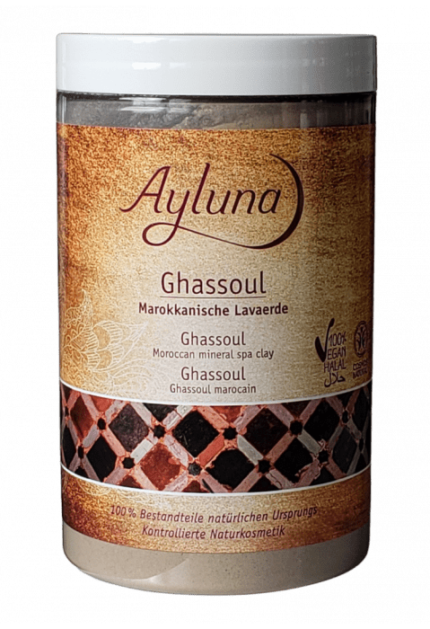 Ayluna Ghassoul – Marokkanische Lavaerde zur traditionellen Reinigung 400g