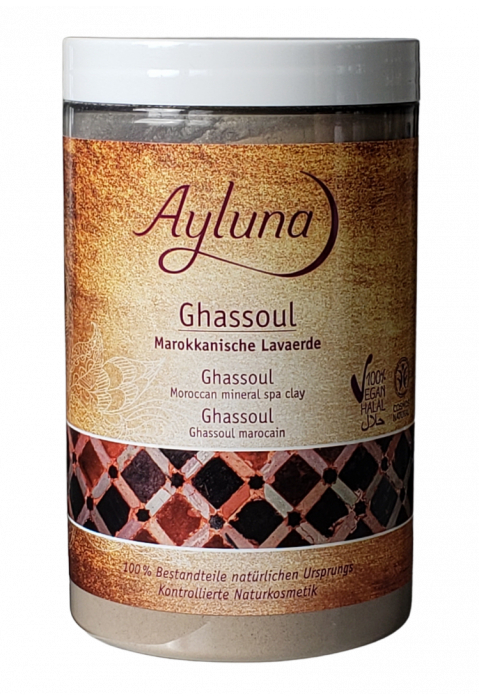 Ayluna Ghassoul – Marokkanische Lavaerde zur traditionellen Reinigung 400g