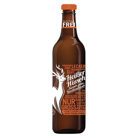 Heißer Hirsch Bio Familienpunsch Traube & Orange alkoholfrei (0.75l)