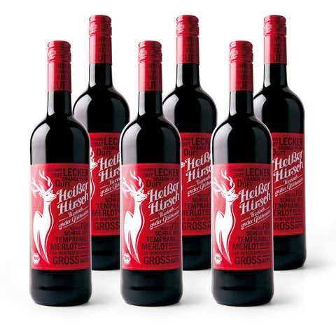 Roter Glühwein - Heißer Hirsch Bio - 6x 0.75l