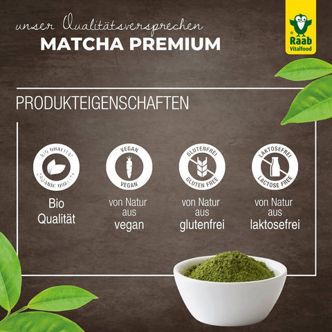 Raab Vitalfood Matcha premium Grünteepulver Bio 30g