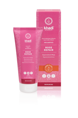 khadi Ayurvedisches Elixier Shampoo ROSE REPAIR Bio 200ml