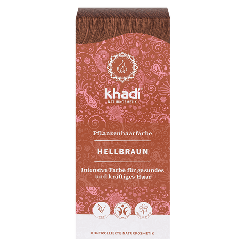 khadi Pflanzenhaarfarbe Hellbraun Bio 100g
