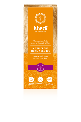 khadi Pflanzenhaarfarbe Mittelblond Bio 100g