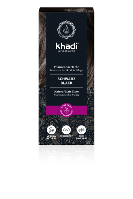khadi Pflanzenhaarfarbe Schwarz Bio 100g