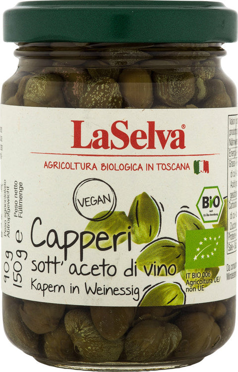 LaSelva Kapern in Weinessig 150 g Bio