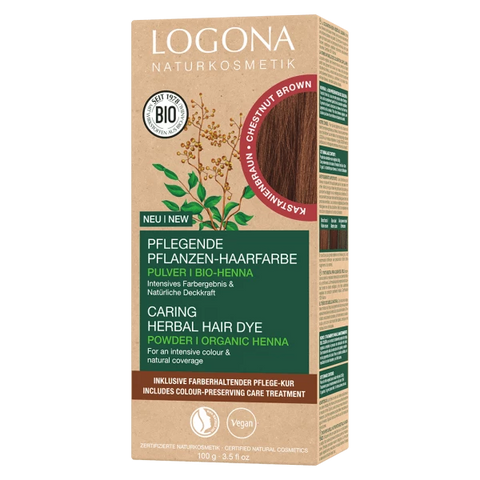 Logona Pflegende Pflanzen-Haarfarbe Pulver Mahagonirot Bio, 100g