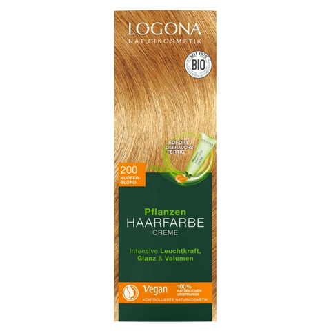 Logona Pflanzen- Haarfarbe Creme 200 Kupferblond 150ml