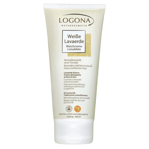 Logona Weiße Lavaerde Waschcreme Lotusblüte Bio, 200ml