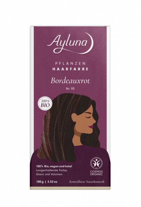 Ayluna Pflanzenhaarfarbe Bordeauxrot Nr. 90 Bio 100g