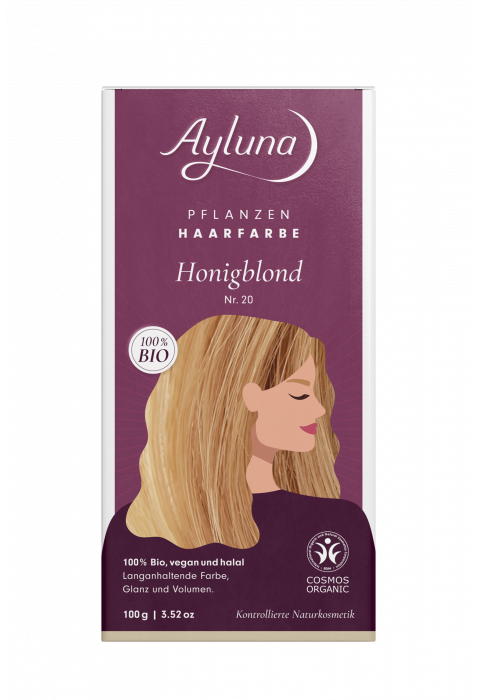 Ayluna Pflanzenhaarfarbe Honigblond Nr. 20 Bio 100g