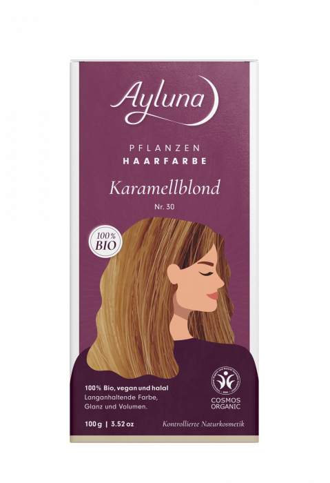 Ayluna Pflanzenhaarfarbe Karamellblond Nr. 30 Bio 100g