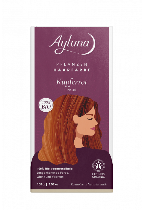 Ayluna Pflanzenhaarfarbe Kupferrot Nr. 40 Bio 100g
