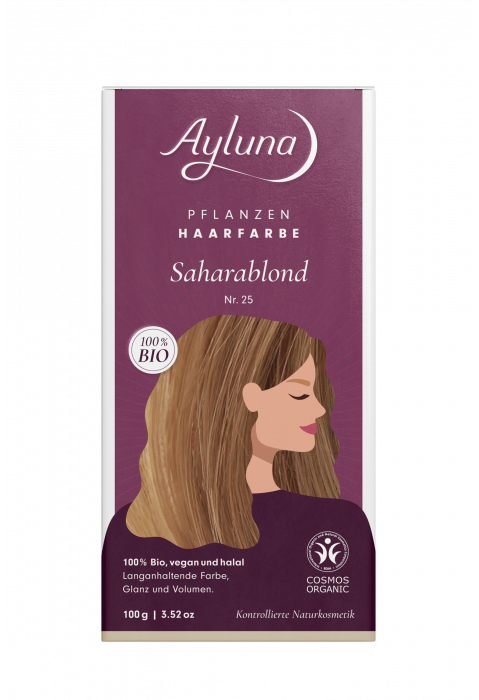 Ayluna Pflanzenhaarfarbe Saharablond Nr. 25 Bio 100g