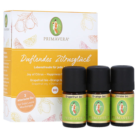 Primavera Geschenk-Set Duftendes Zitrusglück Bio 3x5ml