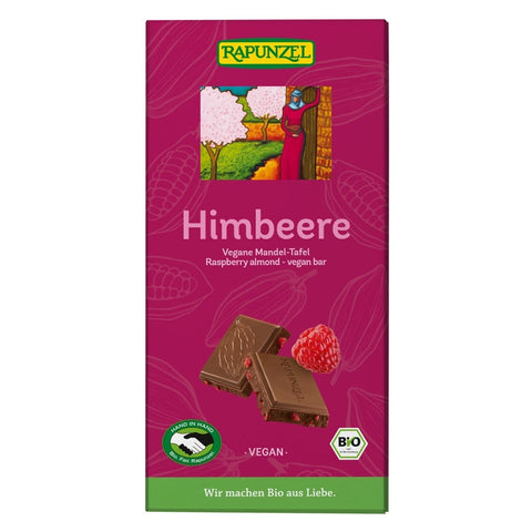 Rapunzel Schokolade - Himbeere vegane Mandel-Tafel (100g)