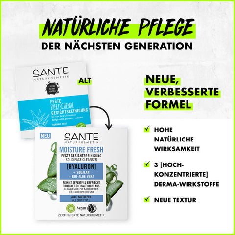 Sante Naturkosmetik Moisture Fresh Feste Gesichtsreinigung Bio 60g